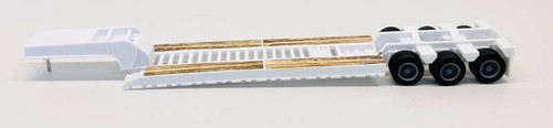 White construction lowboy - white,